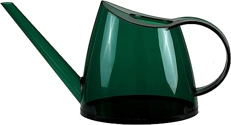Bekith 1.4 Litre Watering Can for House Bonsai Plants Garden Flower Long Spout Small Modern Translucent Green Indoor, Green
