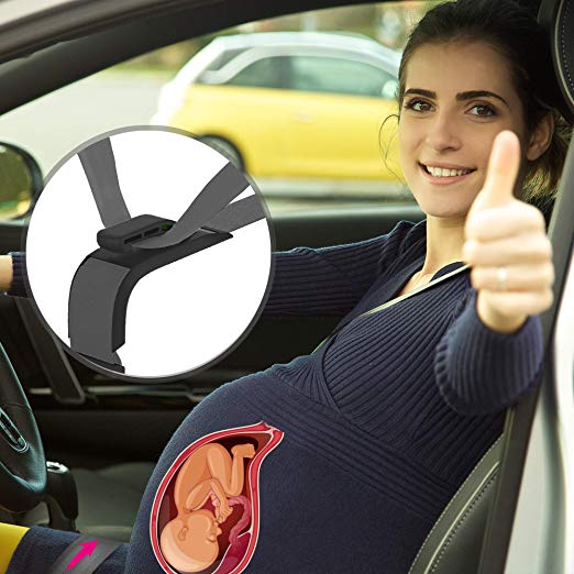 Maternity seat Belt Adjuster, Pregnancy Car Seat Belt Adjuster- Comfort & Freedom for Pregnant Moms Belly.