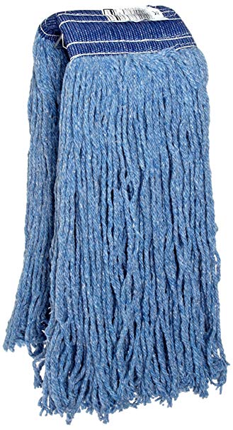 Rubbermaid Commercial FGF55900BL00 Premium 8-Ply Cut-End Blend Mop, 32-ounce, 5-inch Blue Headband