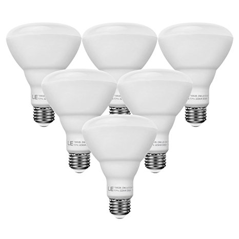 LE 15W BR30 E26 LED Bulbs, 75W Incandescent Bulbs Equivalent, Not Dimmable, LED Recessed Can Lights, 1210lm, Daylight White, 5000K, 110° Beam, E26 Base, LED Light Bulbs, Pack of 6 Units