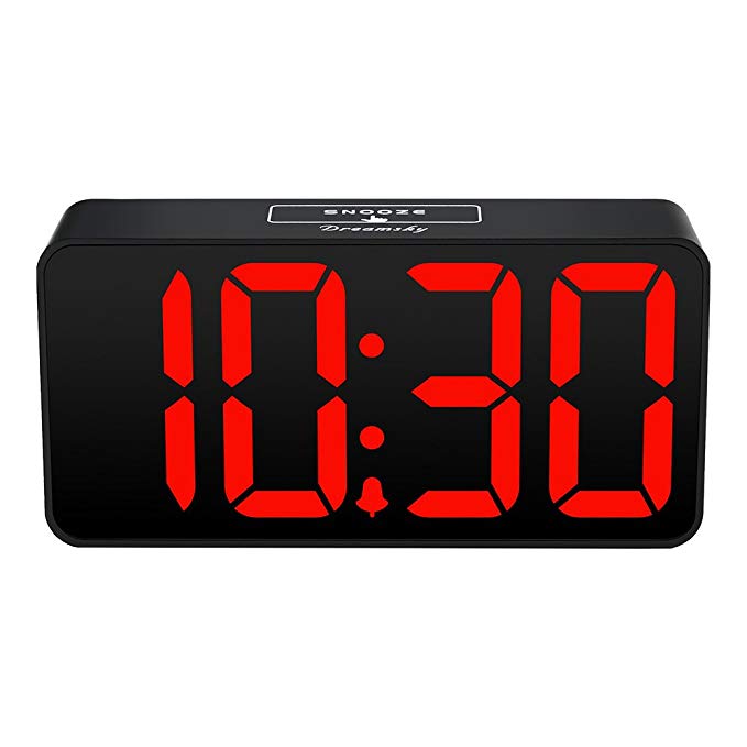 gudong Digital Alarm Clock for Bedroom, USB Charging Port, Dimmer, Snooze, AC Powered.