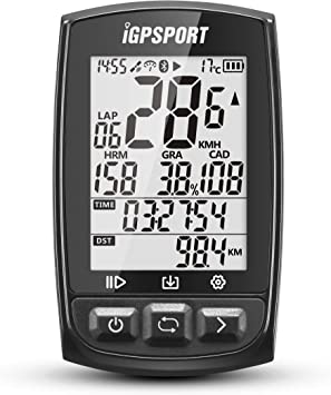 GPS Bike Computer Big Screen iGPSPORT iGS50E Wireless Cycle Computer Compatible with Cadence Speed Sensor Heart Rate Sensor