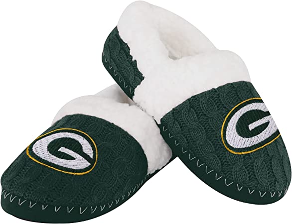 FOCO Womens NFL Team Color Moccasin Slippers