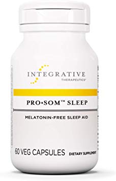 Integrative Therapeutics - Pro Som™ Sleep - Melatonin-Free Sleep Aid - L-Theanine, Magnesium, Theracurmin - Reduce Waking After Sleep Onset* - Clinician Developed - Vegan - 60 Capsules