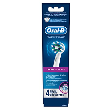 Oral-B Cross Action Brush Head Refills, 4 Count