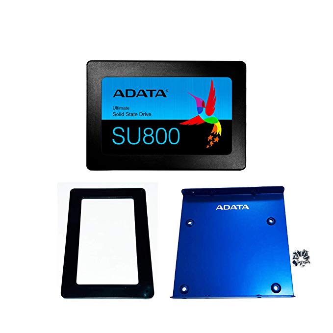 ADATA SU800 2TB 3D-NAND 2.5 Inch SATA III High Speed Internal SSD with 2.5/3.5 inch Bracket and Laptop Spacer Bundle (ASU800SS-2TT-C-TRAYSP)