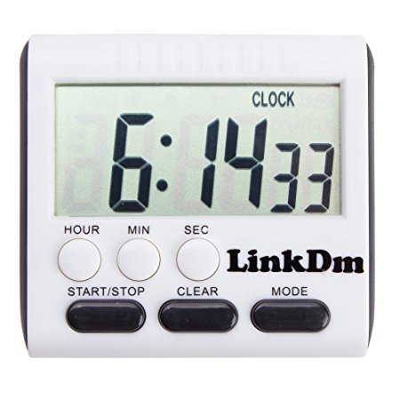 Digital Kitchen Timer Magnetic Back and Retractable Stand,Hour Minute Second Count Up Countdown