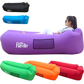 FancyOut Fast Inflatable Pouch Couch Lounge bag Air Sofa Hammock Durable Ripstop Nylon Waterproof Pool Floats Ideal for Indoor or Outdoor Hangout or Camping Hiking Picnics & Music Festivals