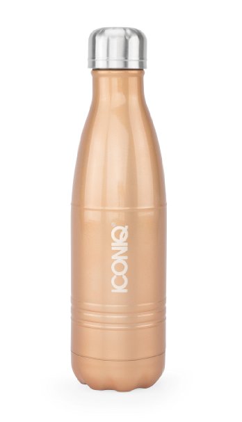ICONIQ Stainless Steel Vacuum Insulated Water Bottle, 17 ounce (Champagne Gold)