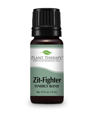 Zit Fighter Synergy Essential Oil Blend. 10 ml. 100% Pure, Undiluted, Therapeutic Grade. (Blend of: Geranium Bourbon, Pink Grapefruit, Cedarwood deodara, Peppermint, Rosemary, Roman Chamomile)