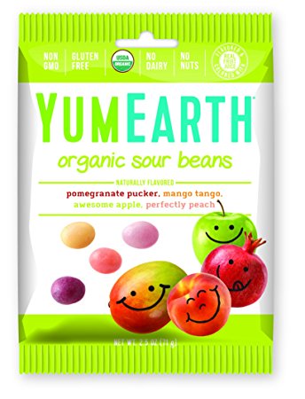 YumEarth Natural Sour Jelly Beans, 2.5 Ounce (Pack of 12) (Packaging May Vary)