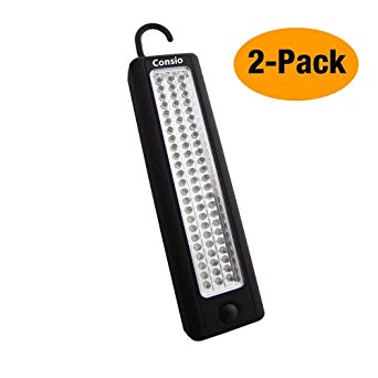 2 Pack - 72 LED Portable LED Work Light with 360° Rotatable Hook and Built-in Magnets