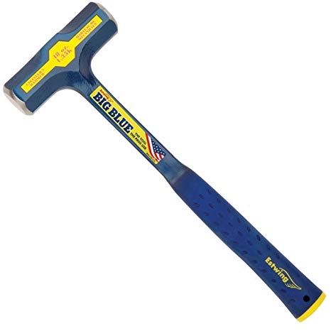 Estwing BIG BLUE Engineer's Hammer - 48 oz  Sledge with Forged Steel Construction & Shock Reduction Grip - E6-48E