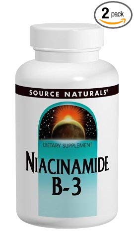 Source Naturals Niacinamide 1500mg Vitamin B-3 Timed Release Energy Support - 50 Tablets (Pack of 2)