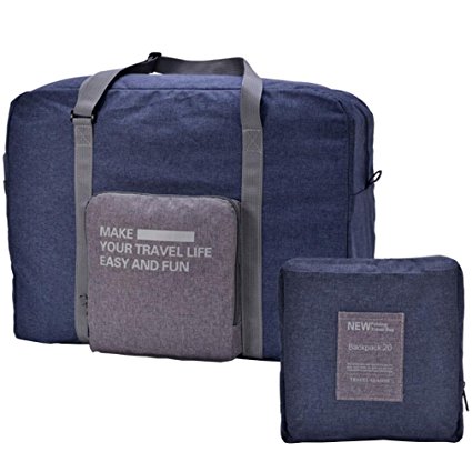 CAREMORE Unisex's Lightweight Fodable Duffel Travel Bag Luggage Bag Large Capacity