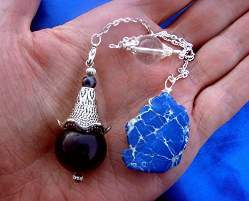 Afghanistan Blue Lapis Lazuli Quartz Crystal Pendulum