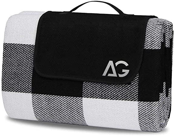 AG Picnic Outdoor Blanket Park Blankets Beach Mat Waterproof Blanket for Camping on Grass Oversized Seats 60’’ X 80’’ Adults Water Resistant Picnic Mat Camping Blanket