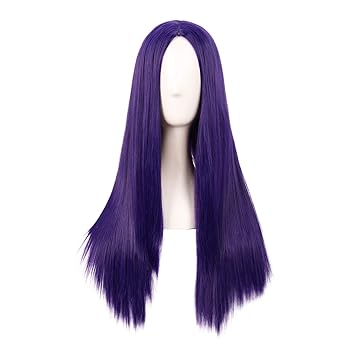 MapofBeauty 28 Inch/70cm Women Special Long Straight Synthetic Wig (Dark Purple)