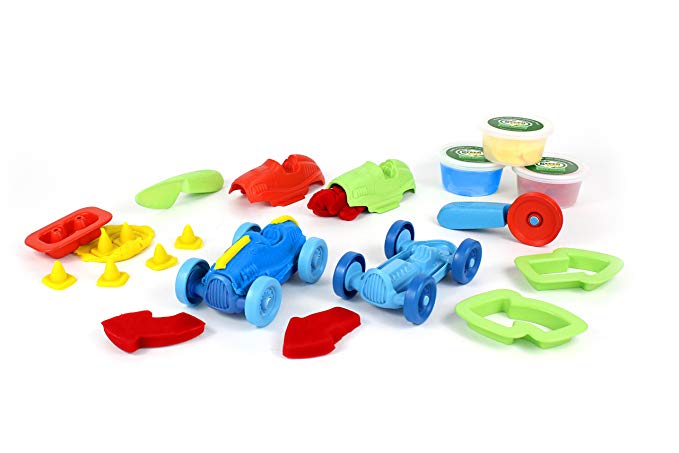 Green Toys Race Car Maker Dough Set Activity