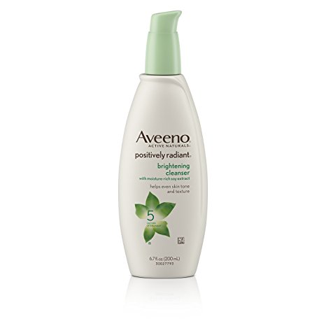 Aveeno Positively Radiant Brightening Cleanser For Face, 6.7 Fl. Oz (Pack of 3)