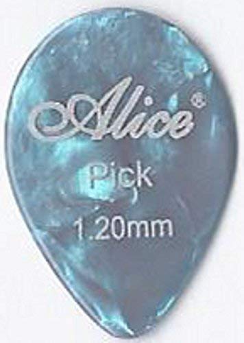 Alice 12 x CELLULOID GUITAR PICKS plectrums AP600A small teardrop HEAVY gauge 1.2MM