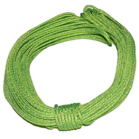 Tent Tools Guyline Kits - 50ft Highly Reflective Tent Rope With or Without 10 Aluminum Adjusters / Tensioners