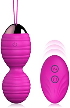 Kegel Balls for Women,Premium Silicone Ben Wa Balls with 12 Strong Vibrations & Remote Control, Kegel Exercise Weights for Bladder Control and pelvic Floor Exercises & Tightening