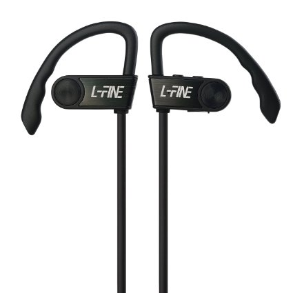 L-Fine L1 Bluetooth Headphones Wireless 4.1 Sports Stereo In-Ear Noise Cancelling Headset with Mic (black)