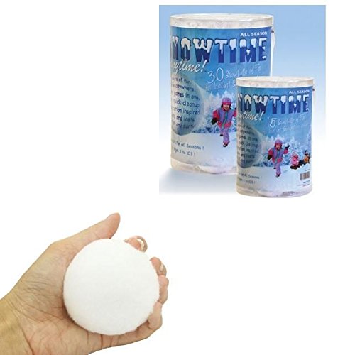 30 Pack Indoor Snowball Fight - Snowtime Anytime - Safe, No Mess, No Slush