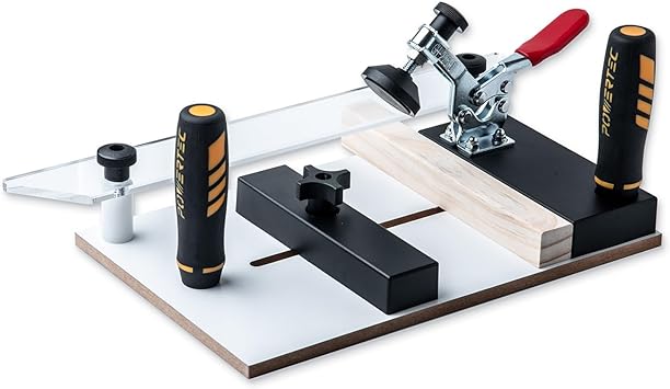 POWERTEC Rail Coping Sled for Router Tables, Professional Precise Cutting Rail for Cabinet Door Joints, Drawer Fronts and Woodworking Tools and Jigs (71765)