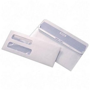#10 Double Window Envelopes-Self Seal Security Tinted Envelopes-Invoice Envelopes-Statement Envelopes- 9" 3/8 X 4" 1/8 inch-55 pack