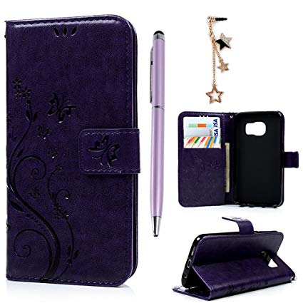 S7 Case,Galaxy S7 Case-(NOT FOR S7 EDGE) MOLLYCOOCLE [Natural Luxury Purple] Stand Wallet Purse Credit Card Holders Design Flip Folio TPU Soft Bumper PU Leather Slim Fit Cover for Samsung Galaxy S7