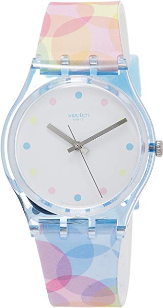 Swatch Womens Analogue Quartz Watch with Silicone Strap GS159