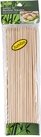 Jacent Jumbo 12 Inch Bamboo Skewers. 50 Count per Pack, 1 Pack