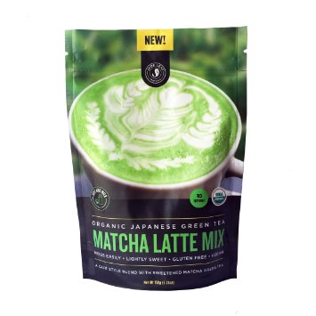Jade Leaf - Organic Japanese Matcha Latte Mix - Make Delicious Matcha Green Tea Lattes at Home [150g pouch]