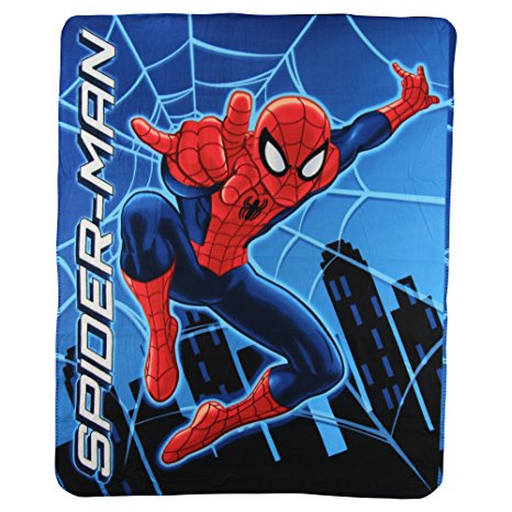 SpiderMan Kids Character Lightweight Fleece Throw Blanket