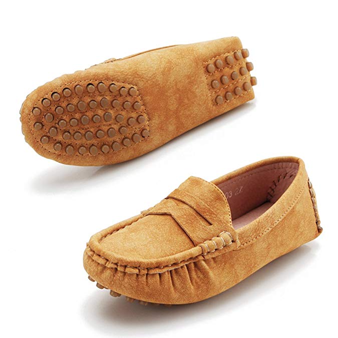 Earsoon Kids Shoes Boys Loafers Dress - 2018 Shoes Boys Girls Shoes Boat Shoes Super Soft Mircro-Fbier Leather