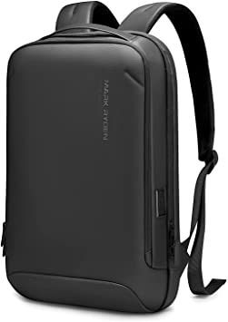 Slim Laptop Backpack, MS MARK RYDEN 15.6 inch Lightweight Business Waterproof Backpack for Men and Women, with USB Charging Port for Work, Travel, Cycling