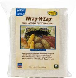 Bulk Buy: Pellon Interfacing (2-Pack) Wrap N Zap 100% Natural Cotton Batting 45in. x 36in. WZ-45