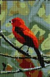 Scarlet Tanager Needlepoint Canvas