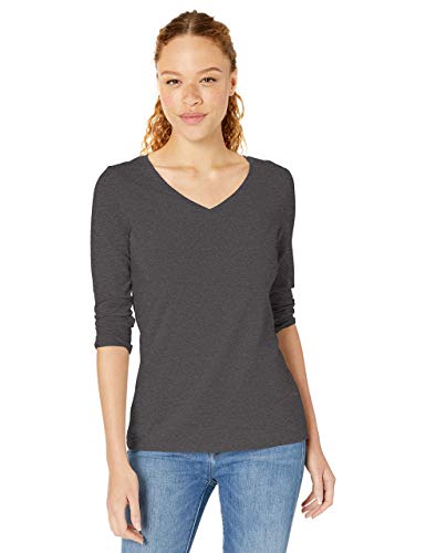 Amazon Essentials Women's Classic-Fit 3/4 Sleeve V-Neck T-Shirt