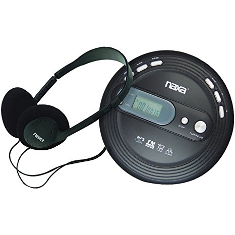 Naxa NPC330 Slim Personal Mp3/CD Player with FM Radio
