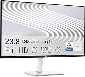 Dell S2425H 24" Full HD (1920x1080) Écran PC, 100Hz, IPS, 4ms, 99% sRGB, Haut-parleurs intégrés, Bords Ultra-Fins, 2X HDMI, Garantie 3 Ans, Blanc