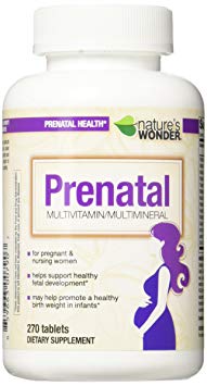 Nature's Wonder Prenatal Tablet, 270 Count