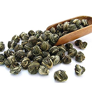 Tealyra - Imperial Jasmine Dragon Pearls - Loose Leaf Green Tea - Jasmine Green Tea with Pleasant Aroma and Tonic Effect - Best Chinese Green Tea - 100g (3.5-ounce)
