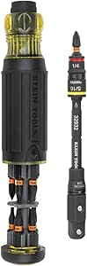 Klein Tools 32516HD KNECT 16-in-1 Impact-Rated Hybrid Screwdriver/Nut Driver, Magnetic, Flip Socket, 11 Bits, 2 Nut Drivers, 3/8-Inch Square Adapter