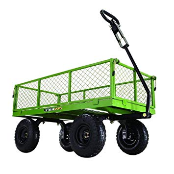 Gorilla Carts Steel Garden Cart with Removable Sides with a Capacity of 800 lb, Green