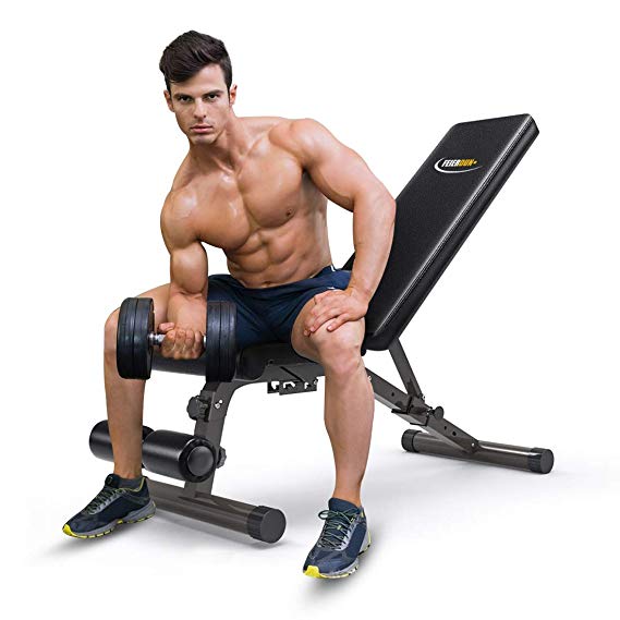 FEIERDUN Adjustable Weight Bench - Multi-Position Utility Bench for Full Body Exercise Workout Bench