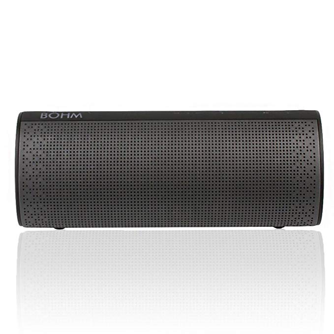 BÖHM S4 Portable Wireless Bluetooth Speaker 12W Loud HD Sound Rich Bass Built- In Mic 12 Hours Playtime Use Indoors/Outdoors 32ft Bluetooth Range - Dark Gray