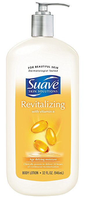 Suave Skin Solutions Body Lotion, Revitalizing with Vitamin E 32 oz